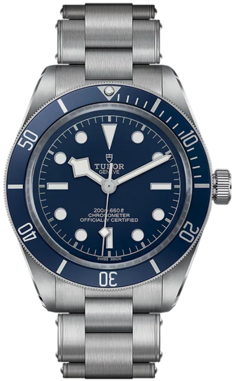 Tudor Black Bay Blue Dial Silver Steel Strap Watch for Men - 79030B-0001
