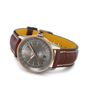 Breitling Navitimer Automatic 41 Grey Dial Brown Leather Strap Watch for Men - U17326121M1P1