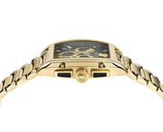 Versace Dominus Chronograph Black Dial Gold Steel Strap Watch For Men - VE6H00523