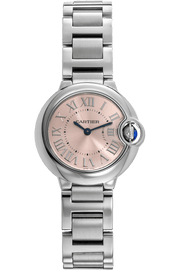 Cartier Ballon Bleu de Cartier Pink Dial Silver Steel Strap Watch for Women - W6920038