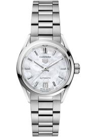 Tag Heuer Carrera Mother of Pearl Dial Silver Steel Strap Watch for Women - WBN2410.BA0621