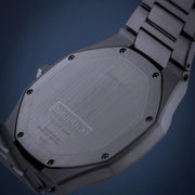 D1 Milano Ultra Thin Blue Dial Gray Steel Strap Watch for Men - D1-UTBJ12