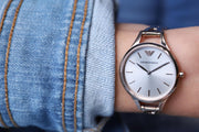 Emporio Armani Aurora Rose Gold Dial Rose Gold Steel Strap Watch for Women - AR11055