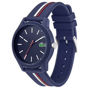 Lacoste 12.12 Blue Dial Two Tone Silicon Strap Watch for Men - 2011070