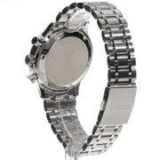 Seiko 5 Sport Chronograph Black Dial Silver Steel Strap Watch for Men - SSB479P1