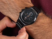 Maserati Triconic Quartz Black Dial Black Steel Strap Watch For Men - R8873639003