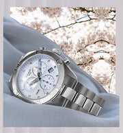 Tissot PR 100 Sport Chic Chronograph Diamonds Mother of Pearl Dial Silver Steel Strap Watch for Women - T101.917.11.116.00